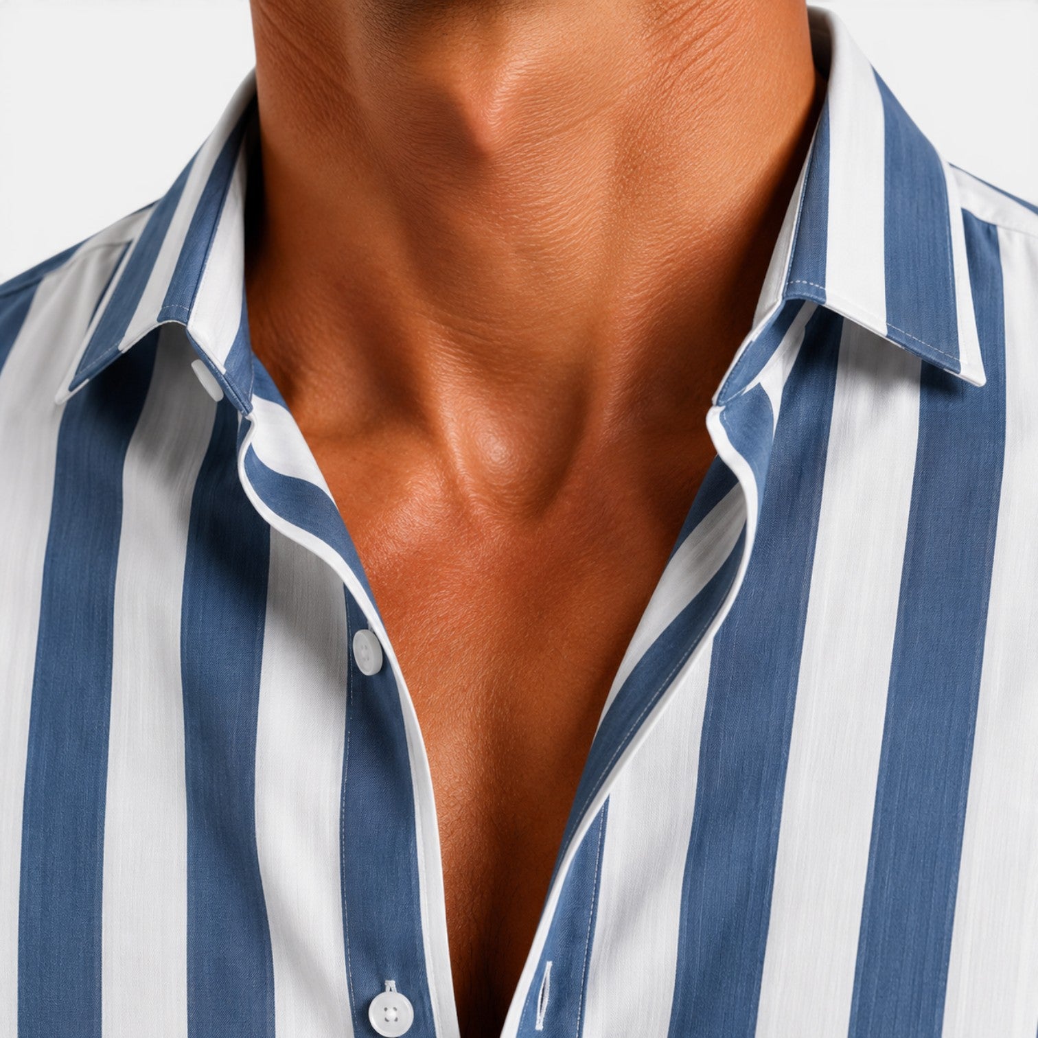 Monvaline | Men's Striped Polo Shirt Lightweight Comfort Slim Fit Summer Top