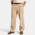 Monvaline | Men's Linen Smart Casual Trousers Straight Leg Loose Fit