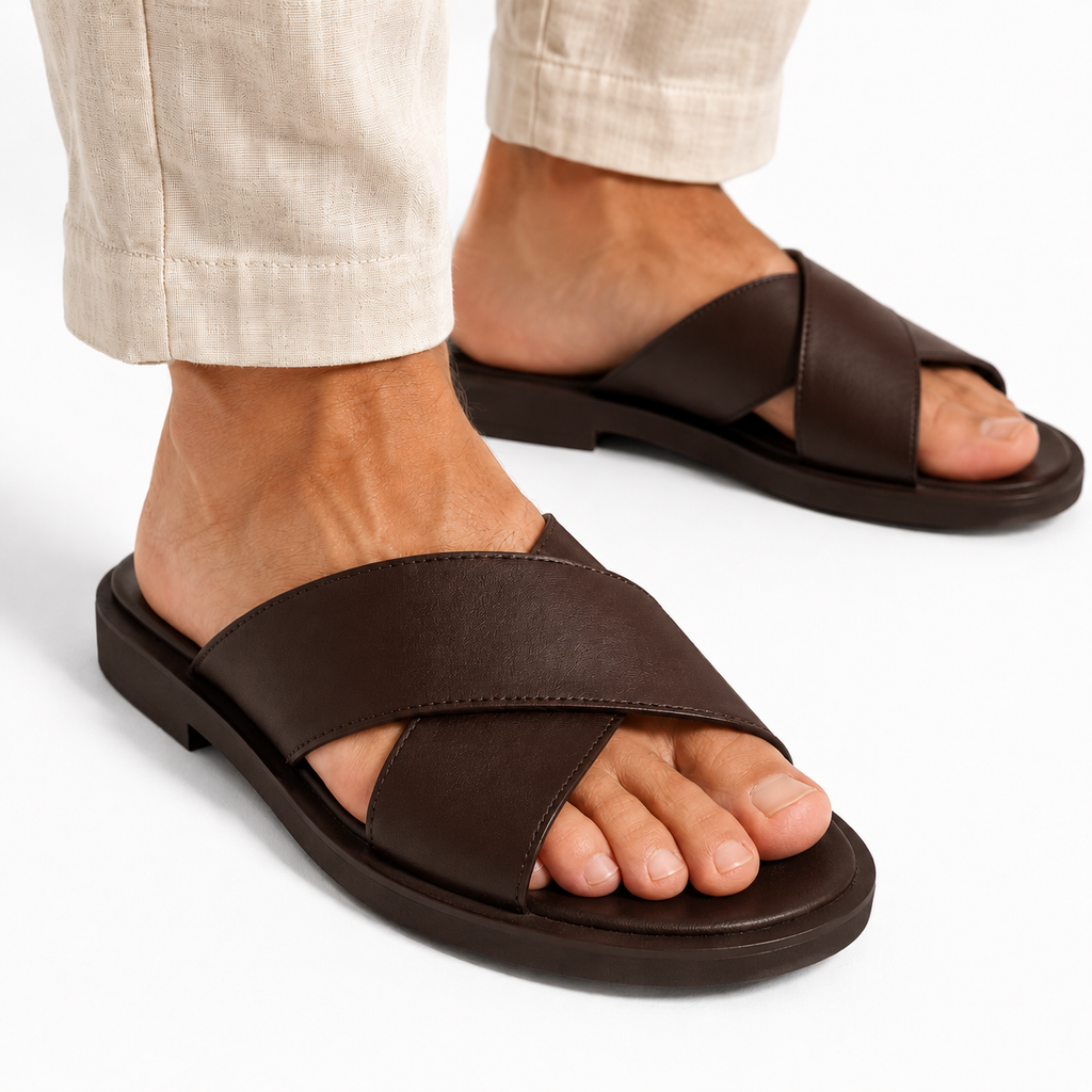 Monvaline | Men's Lightweight Non-Slip Slide Sandals Casual Outdoor Footwear