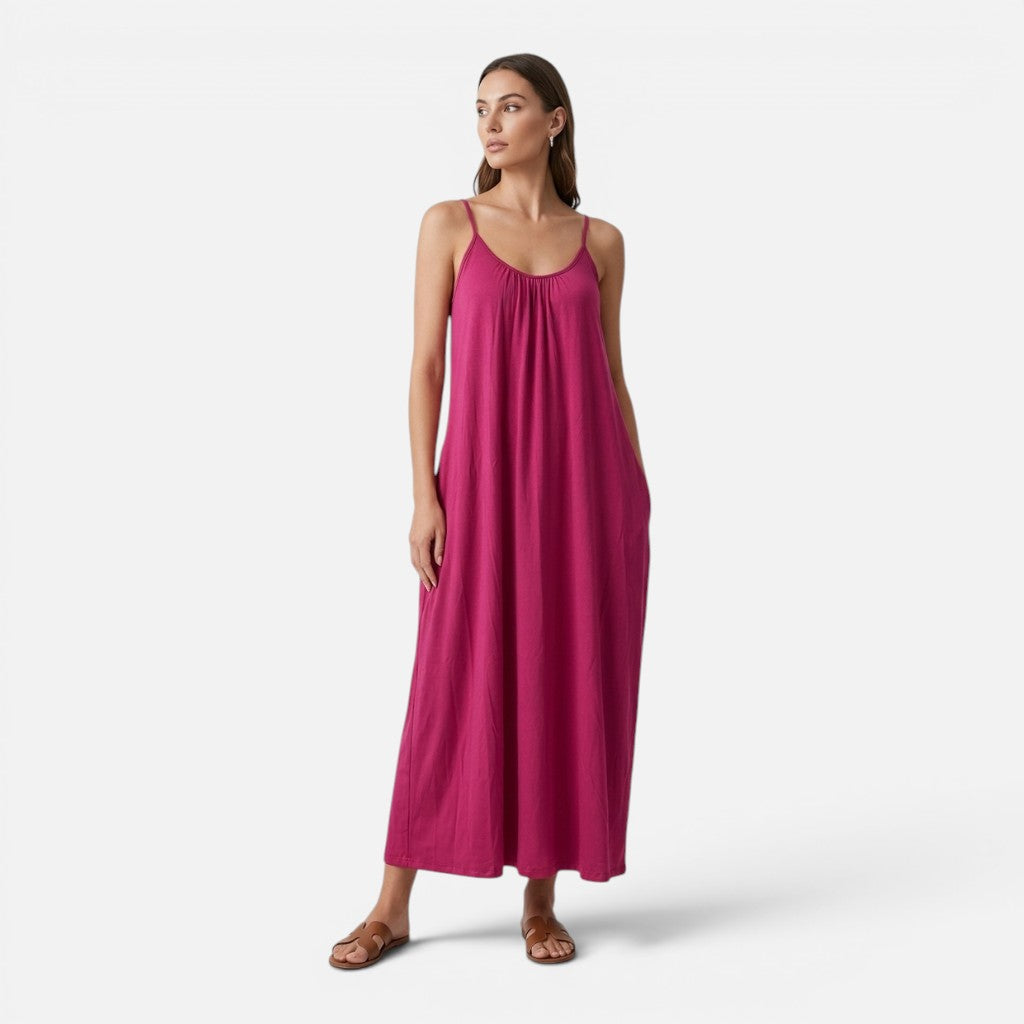Monvaline | Women’s Relaxed Maxi Cami Dress