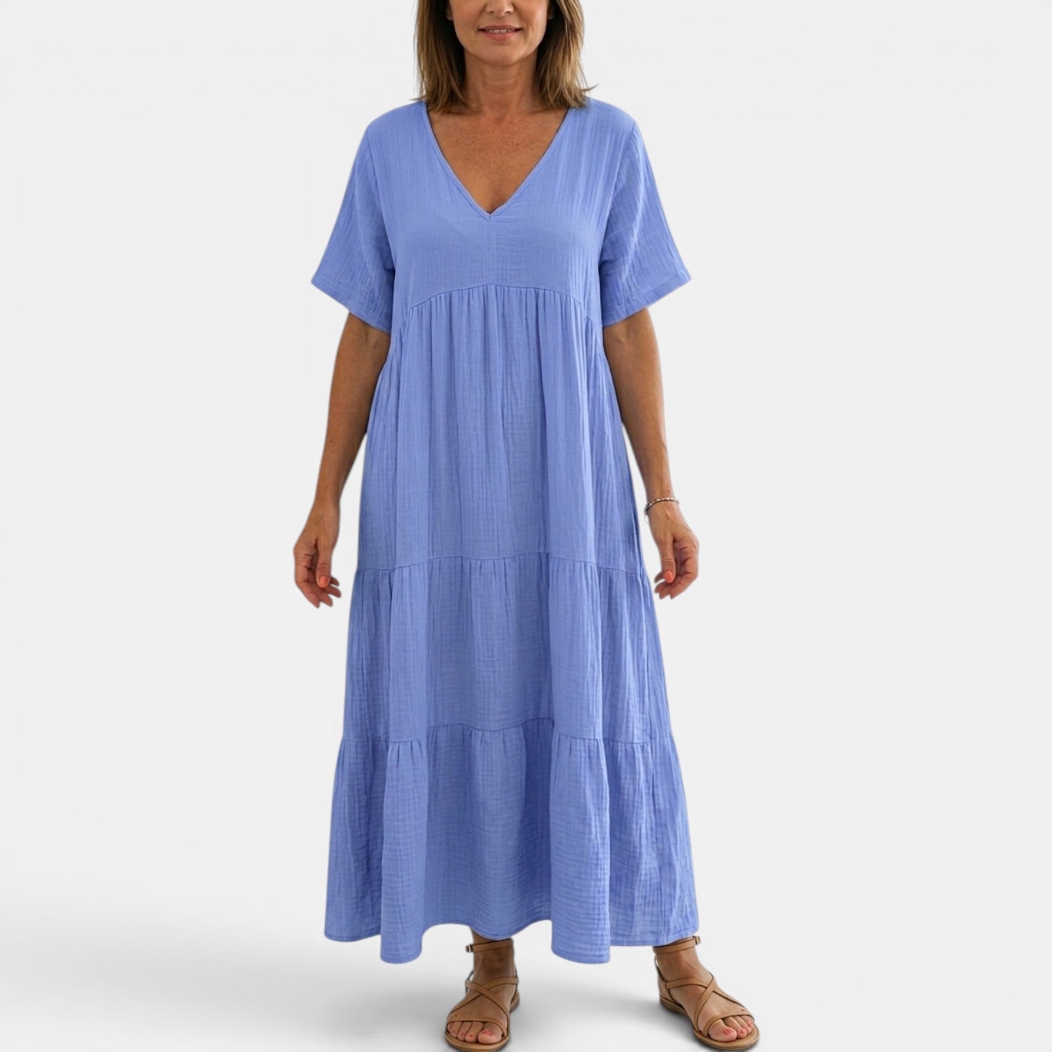 Monvaline | Women’s Off Shoulder Pleated Midi Dress for Summer Events