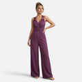 Monvaline | Women’s V-Neck Crisscross Tie Jumpsuit