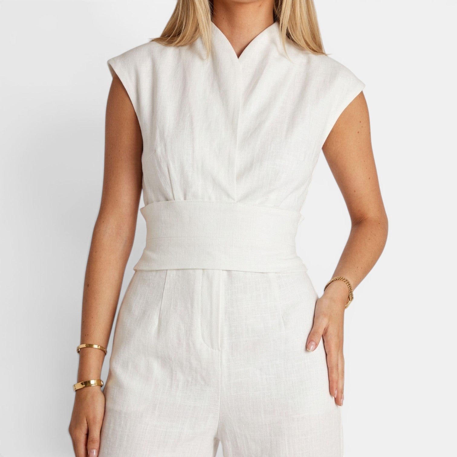 Monvaline | Women’s Elegant Summer Wide-Leg Jumpsuit
