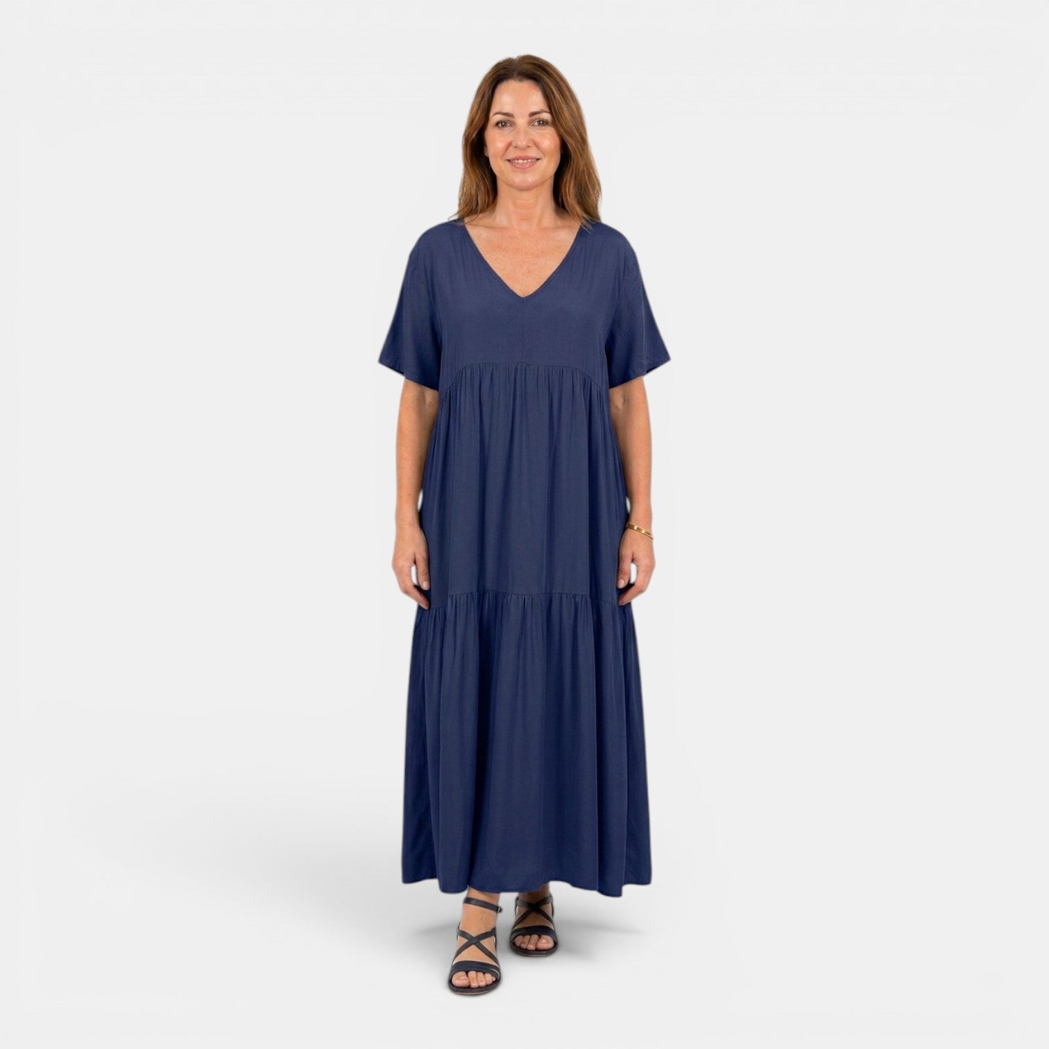 Monvaline | Women’s Off Shoulder Pleated Midi Dress for Summer Events