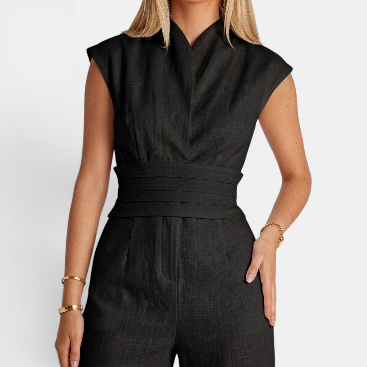 Monvaline | Women’s Elegant Summer Wide-Leg Jumpsuit