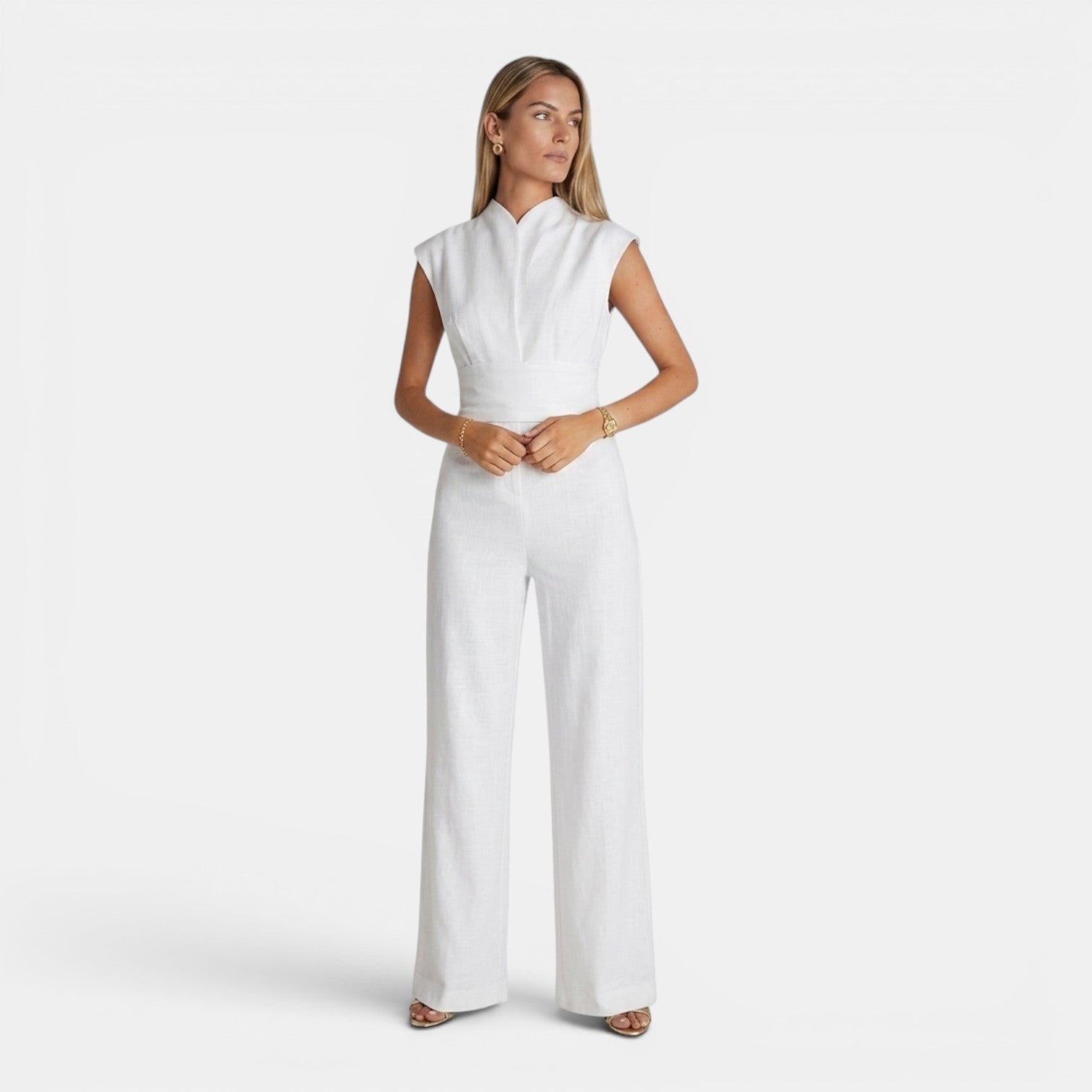 Monvaline | Women’s Elegant Summer Wide-Leg Jumpsuit