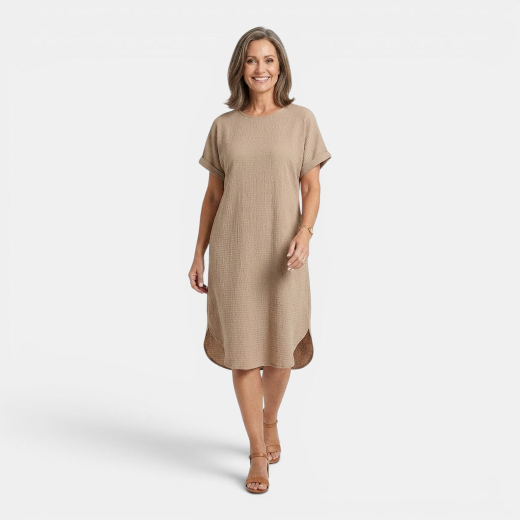Monvaline | Women’s Plus Size Summer Dress Loose Fit Casual Midi