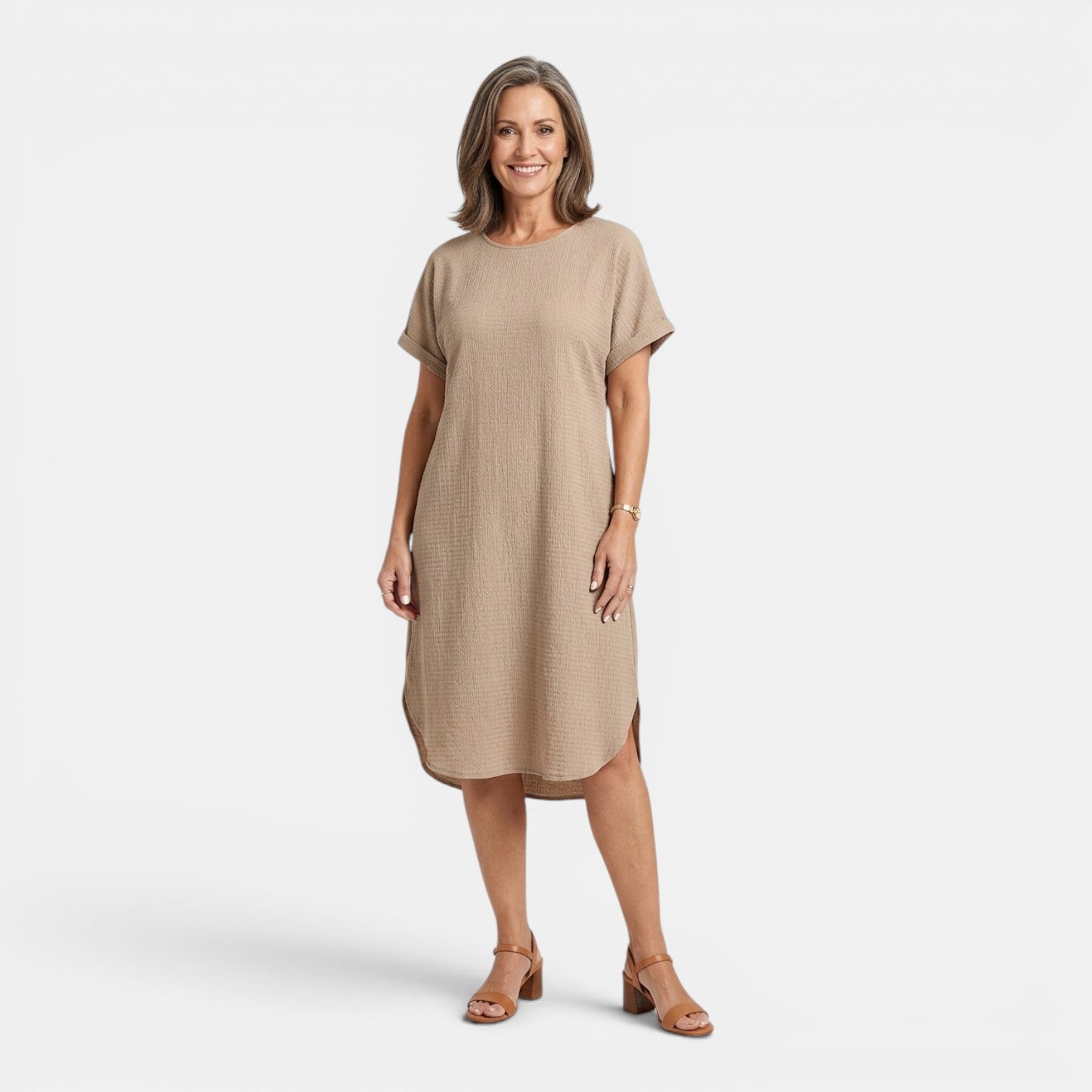 Monvaline | Women’s Plus Size Summer Dress Loose Fit Casual Midi