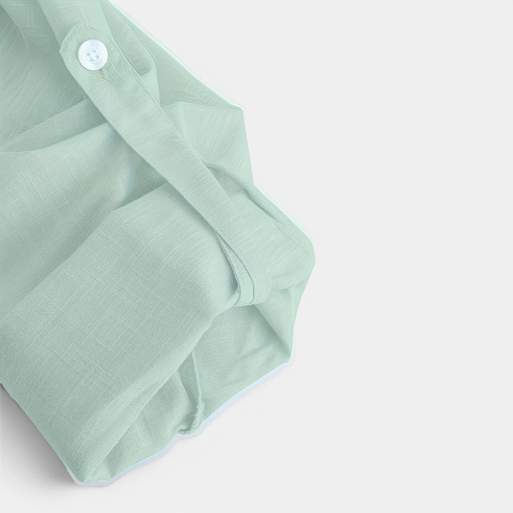 Monvaline | Men’s Breathable Summer Shirt – Lightweight Long Sleeve Henley