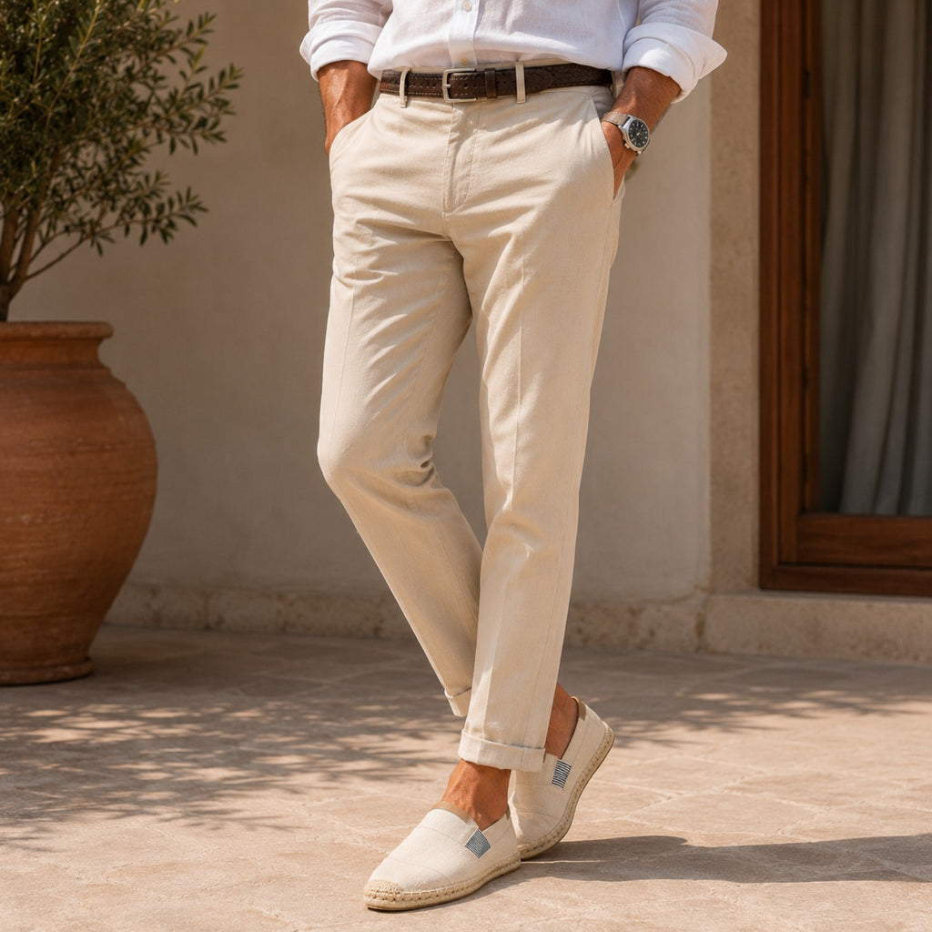 Monvaline | Men’s Canvas Espadrilles Lightweight Breathable Summer Slip-On
