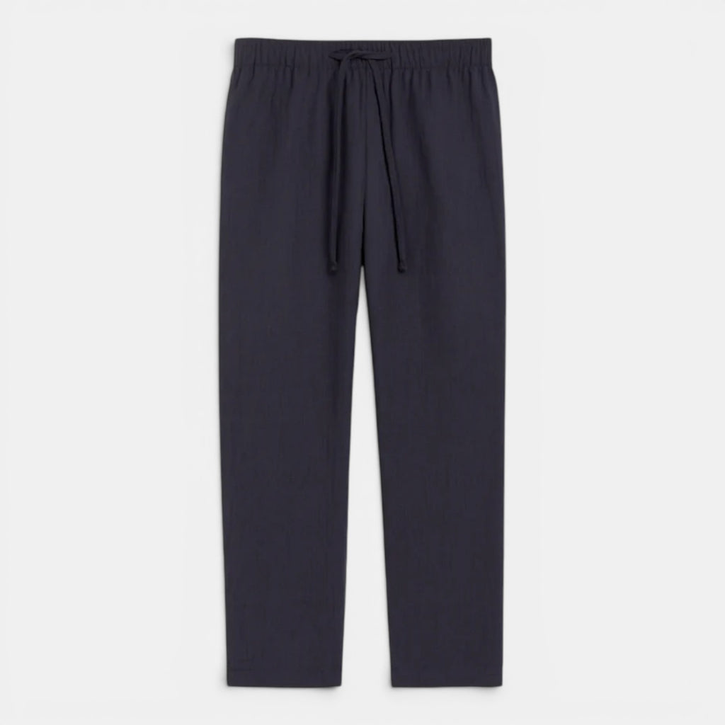 Monvaline | Men’s Coastal Navy Linen Pants