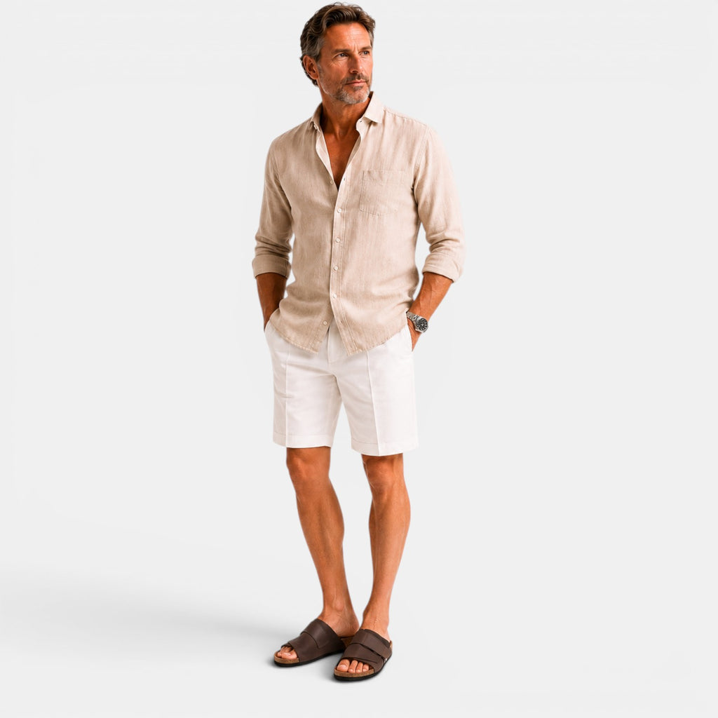 Monvaline | Men’s Comfortable Cork Sandals Leather Holiday Summer Slides