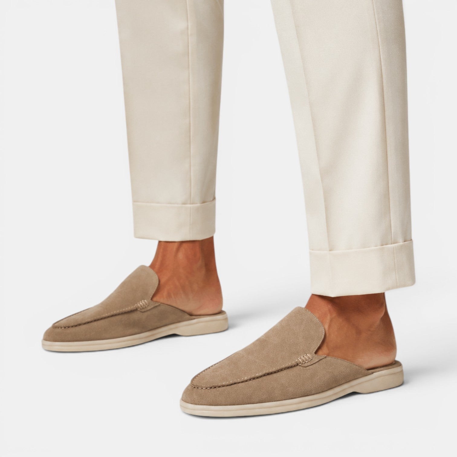 Monvaline | Men’s Comfortable Suede Loafers – Soft Slip-On Slipper Shoes