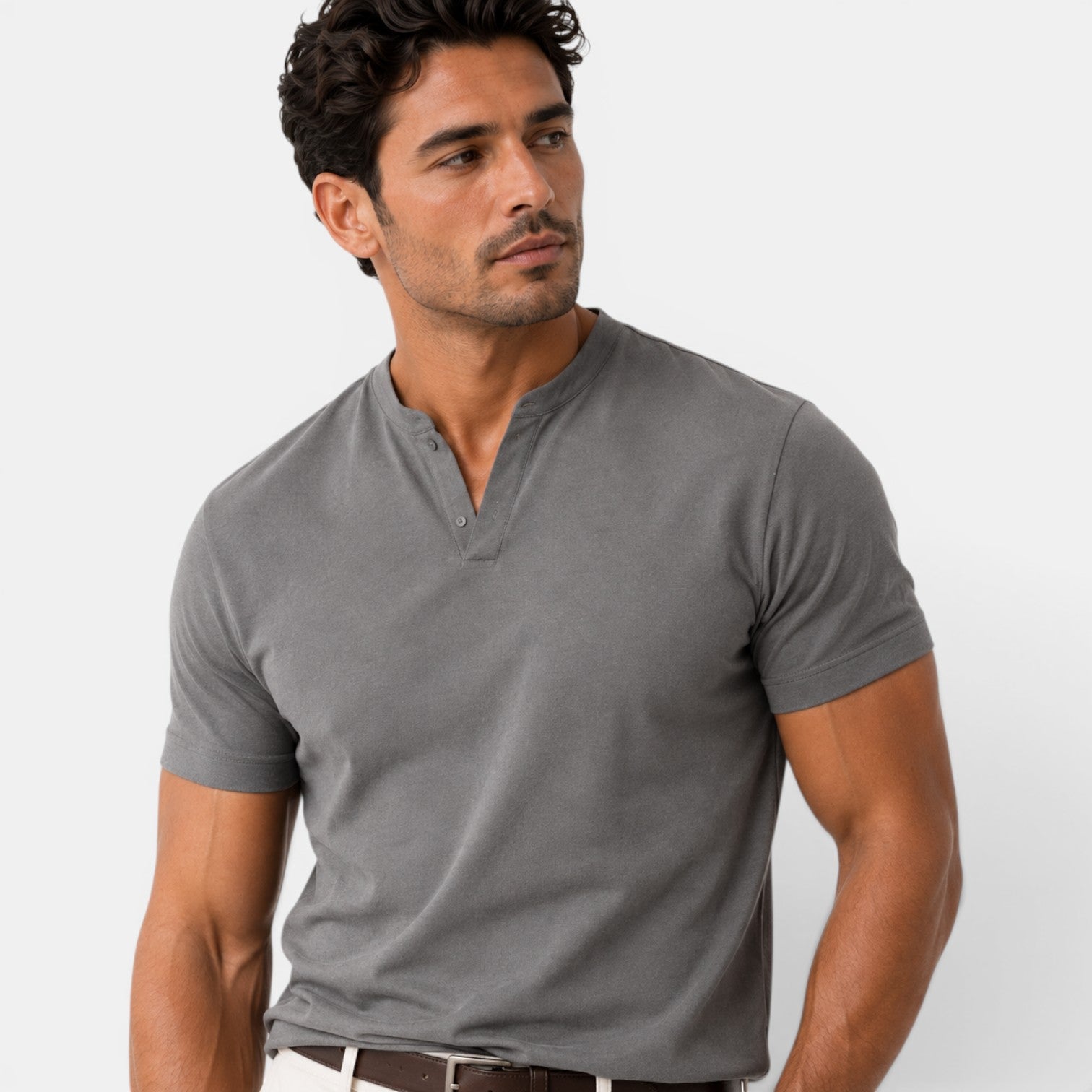 Monvaline | Men's Cotton V-Neck T-Shirt for Everyday Comfort