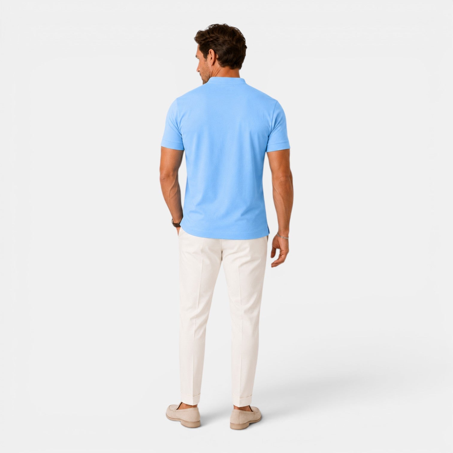 Monvaline | Men's Cotton V-Neck T-Shirt for Everyday Comfort