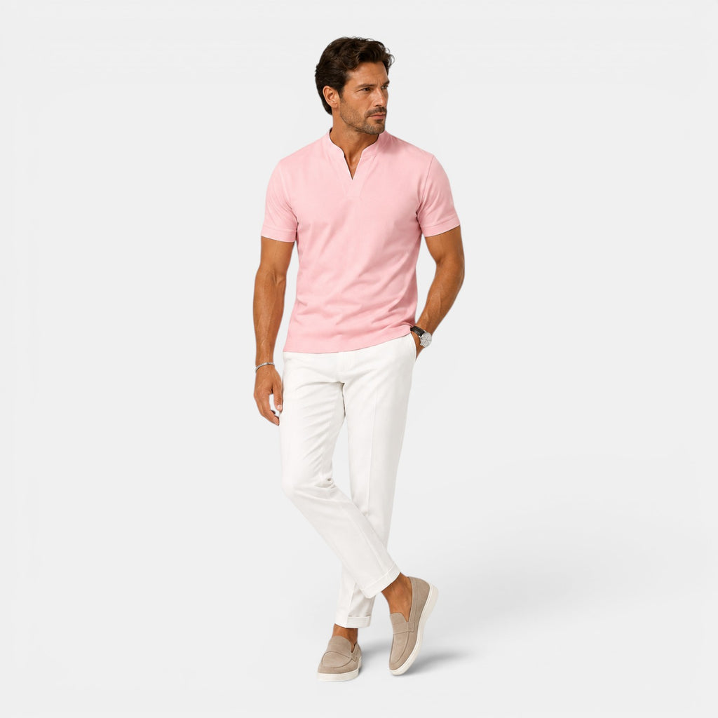 Monvaline | Men's Cotton V-Neck T-Shirt for Everyday Comfort