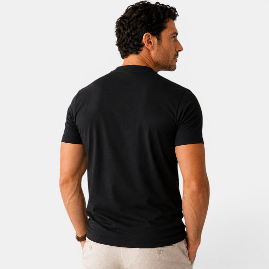 Monvaline | Men's Cotton V-Neck T-Shirt for Everyday Comfort