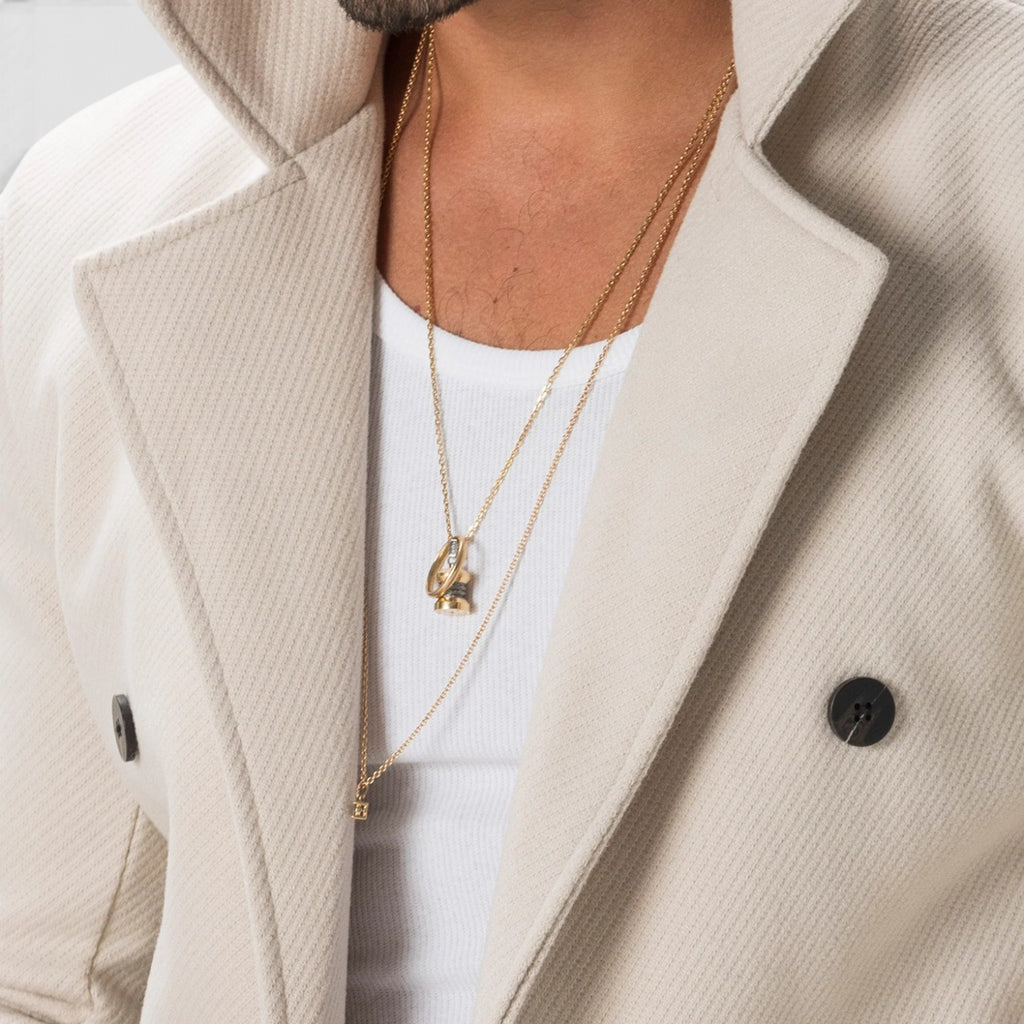 Monvaline | Men’s Cream Double-Breasted Coat Italian-Made Regular Fit