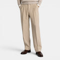 Monvaline | Men’s Fitted Trousers – Mid Waist Smart Tailored Fit