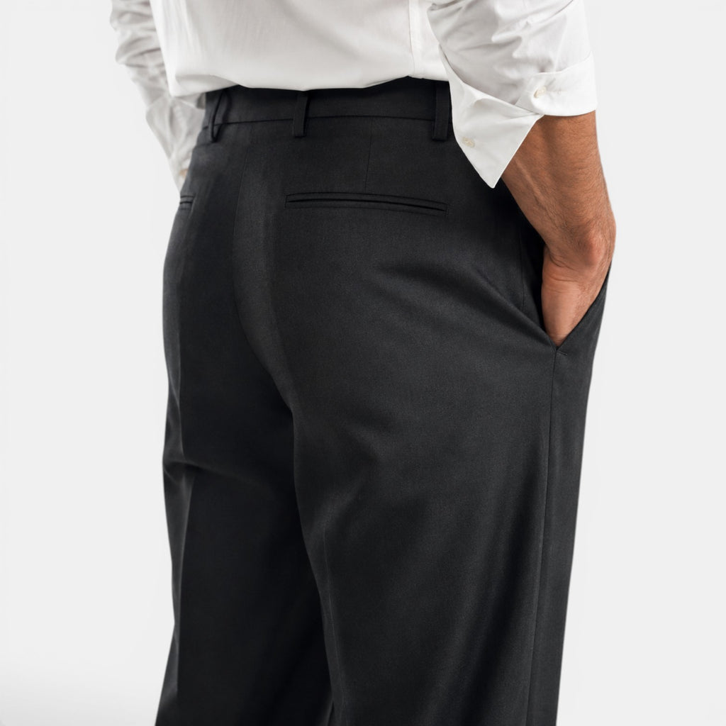 Monvaline | Men’s Fitted Trousers – Mid Waist Smart Tailored Fit