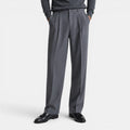 Monvaline | Men’s Fitted Trousers – Mid Waist Smart Tailored Fit