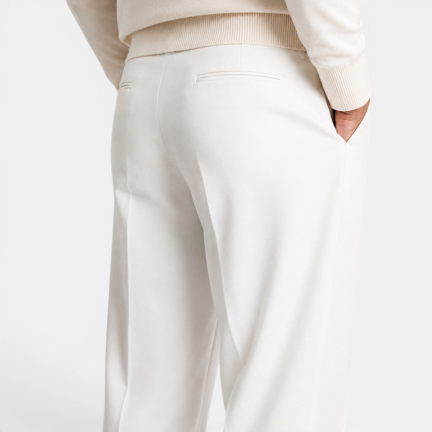 Monvaline | Men’s Fitted Trousers – Mid Waist Smart Tailored Fit
