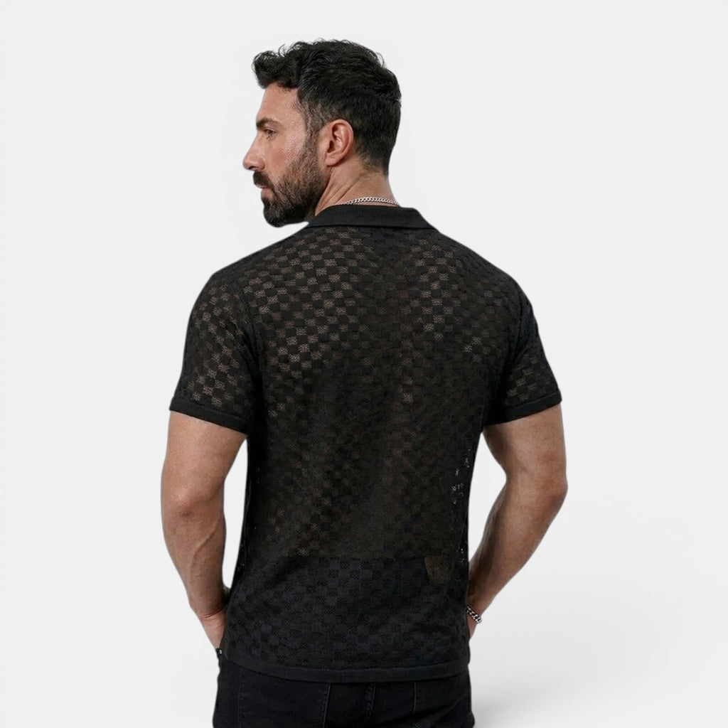 Monvaline | Men’s Lightweight Knit Shirt for Summer Holidays