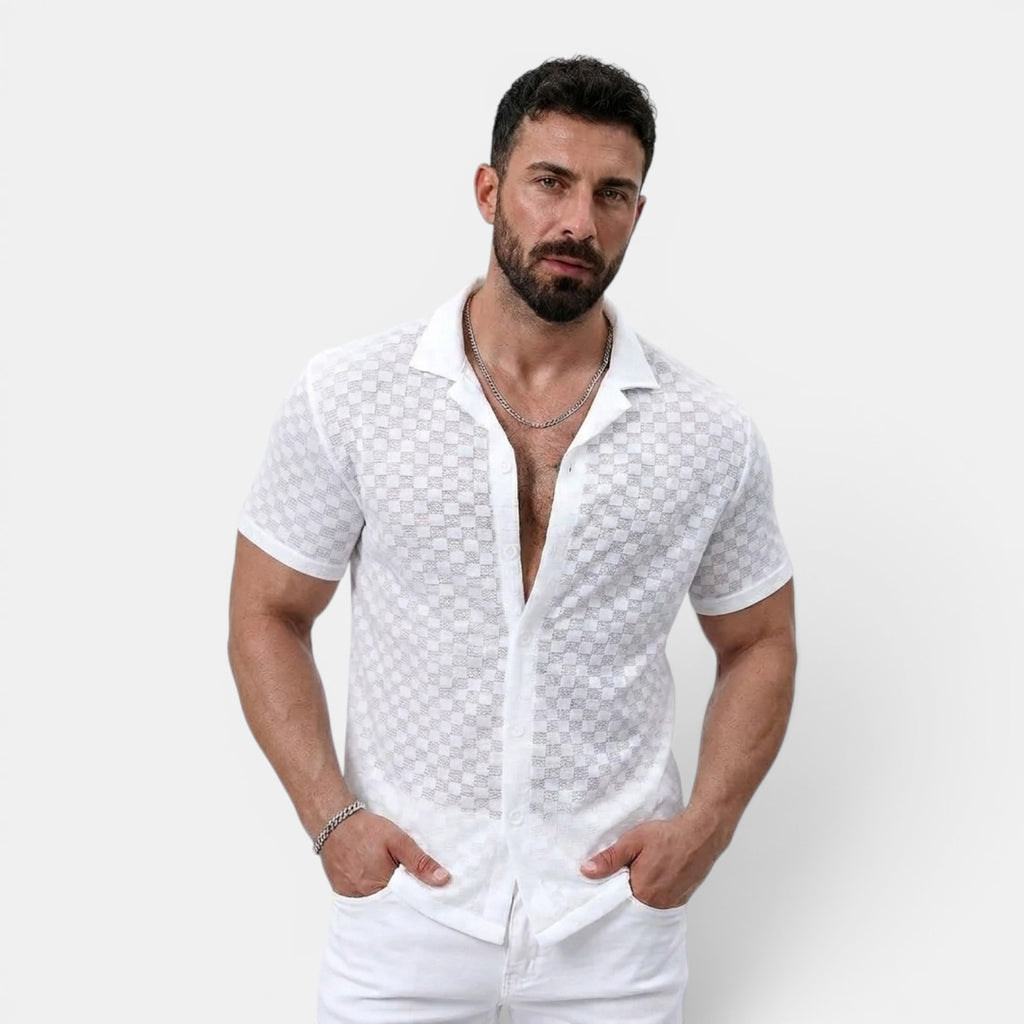 Monvaline | Men’s Lightweight Knit Shirt for Summer Holidays