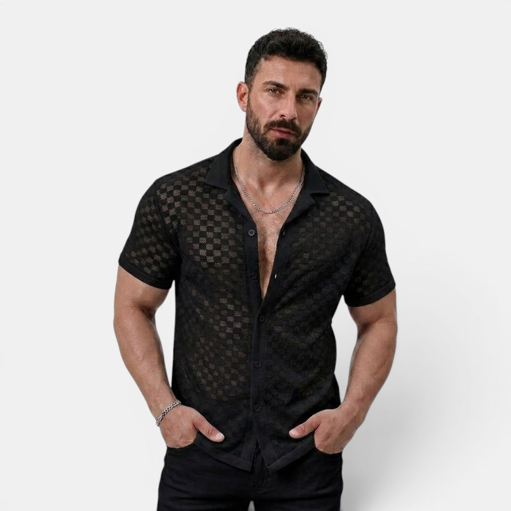 Monvaline | Men’s Lightweight Knit Shirt for Summer Holidays