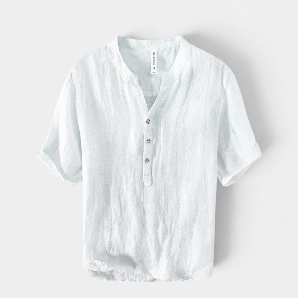 Monvaline | Men’s Lightweight Linen Shirt – Casual Summer Holiday Top