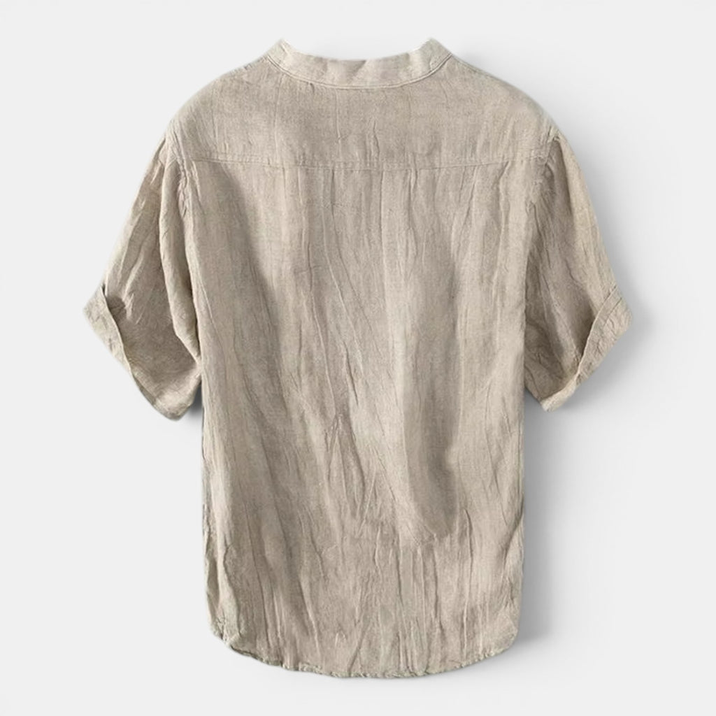 Monvaline | Men’s Lightweight Linen Shirt – Casual Summer Holiday Top