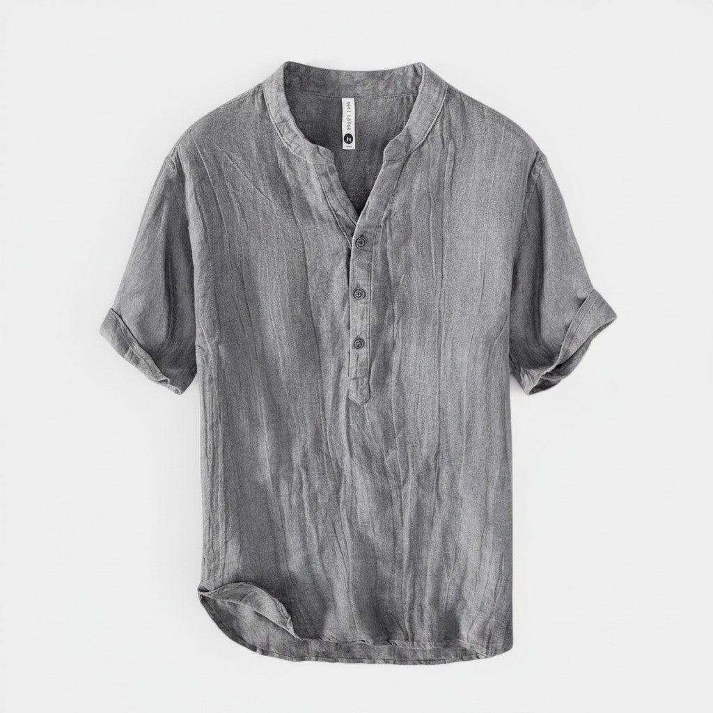 Monvaline | Men’s Lightweight Linen Shirt – Casual Summer Holiday Top