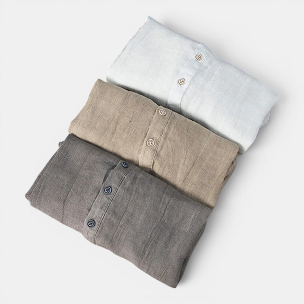 Monvaline | Men’s Lightweight Linen Shirt – Casual Summer Holiday Top