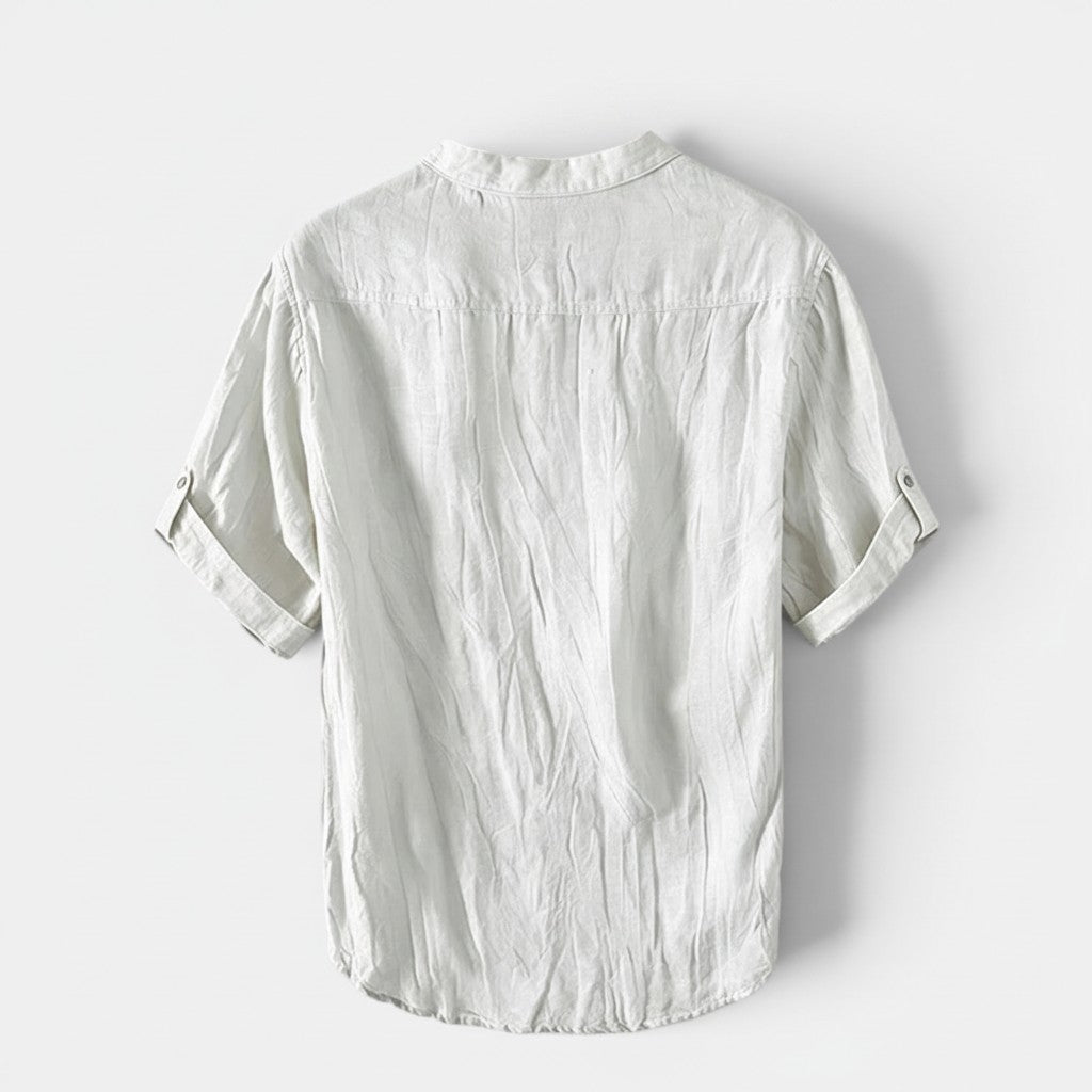 Monvaline | Men’s Lightweight Linen Shirt – Casual Summer Holiday Top