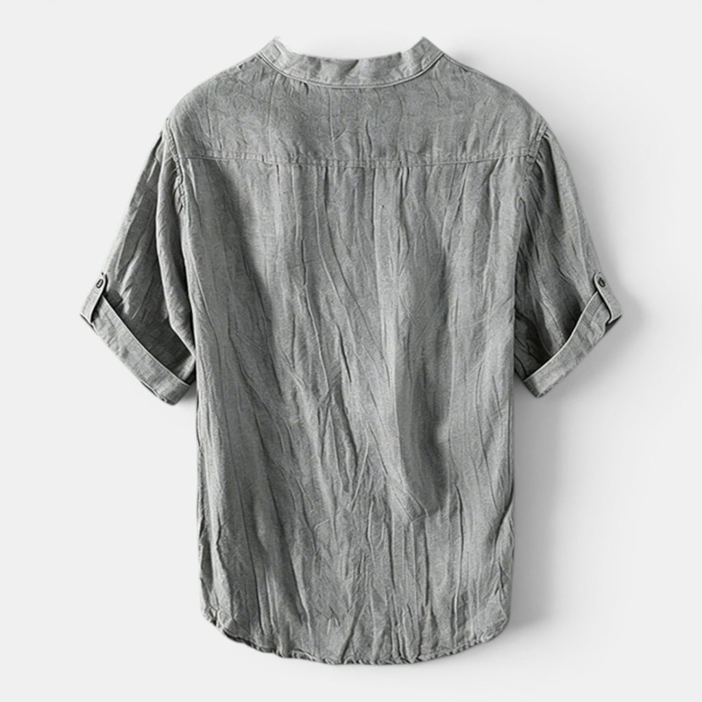 Monvaline | Men’s Lightweight Linen Shirt – Casual Summer Holiday Top