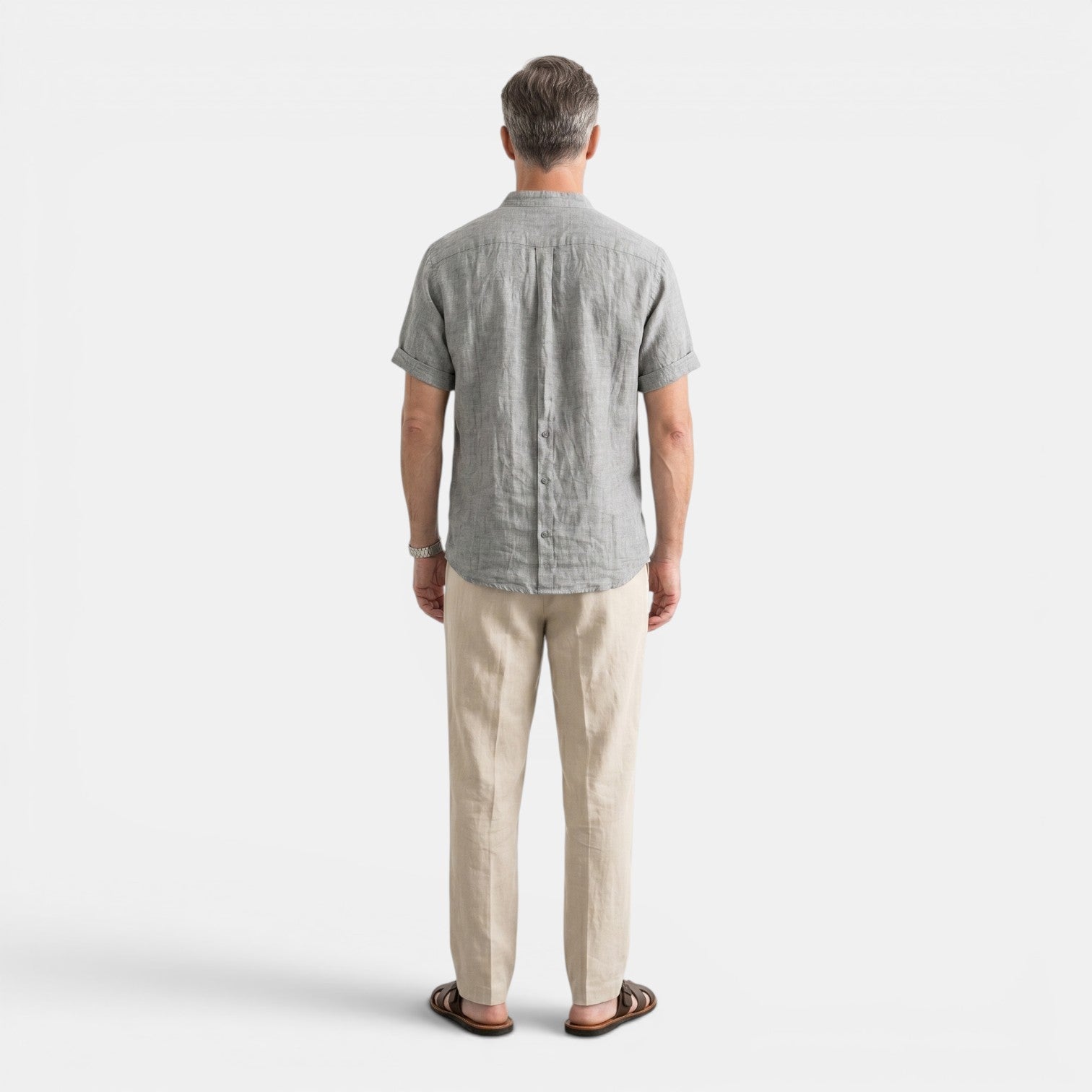 Monvaline | Men’s Lightweight Linen Shirt – Casual Summer Holiday Top