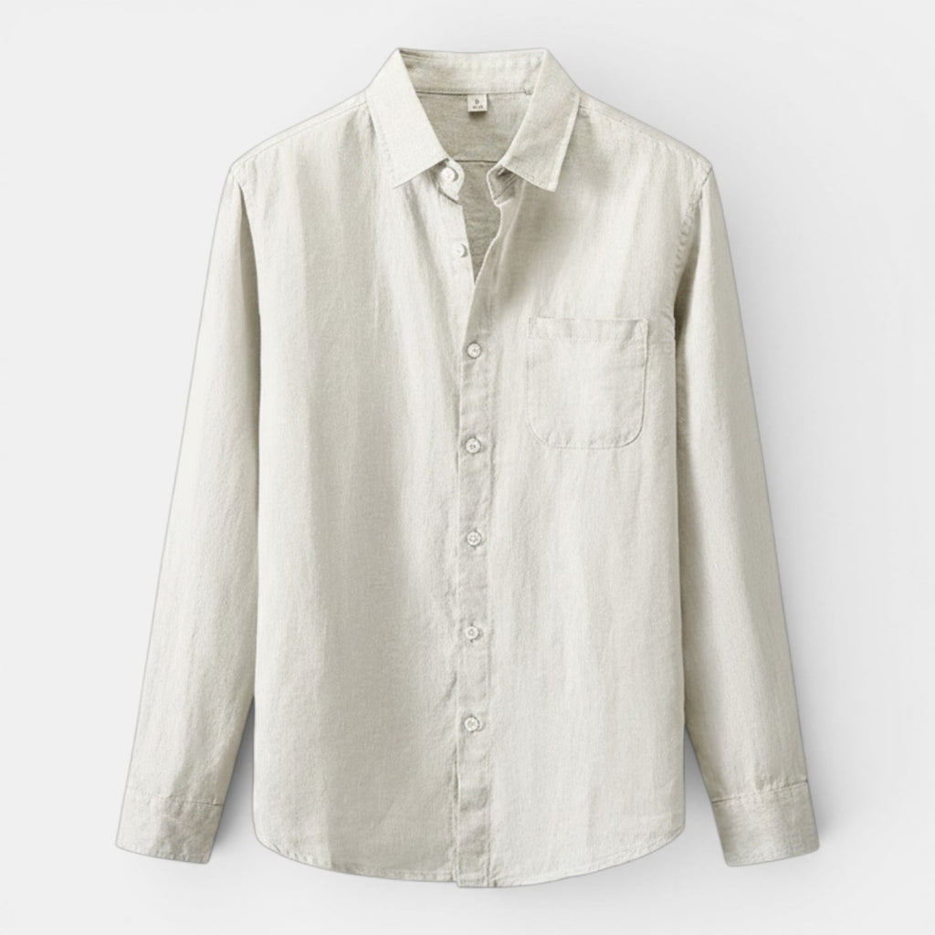 Monvaline | Men’s Linen Shirt Loose Fit Summer Breathable Comfort Wear