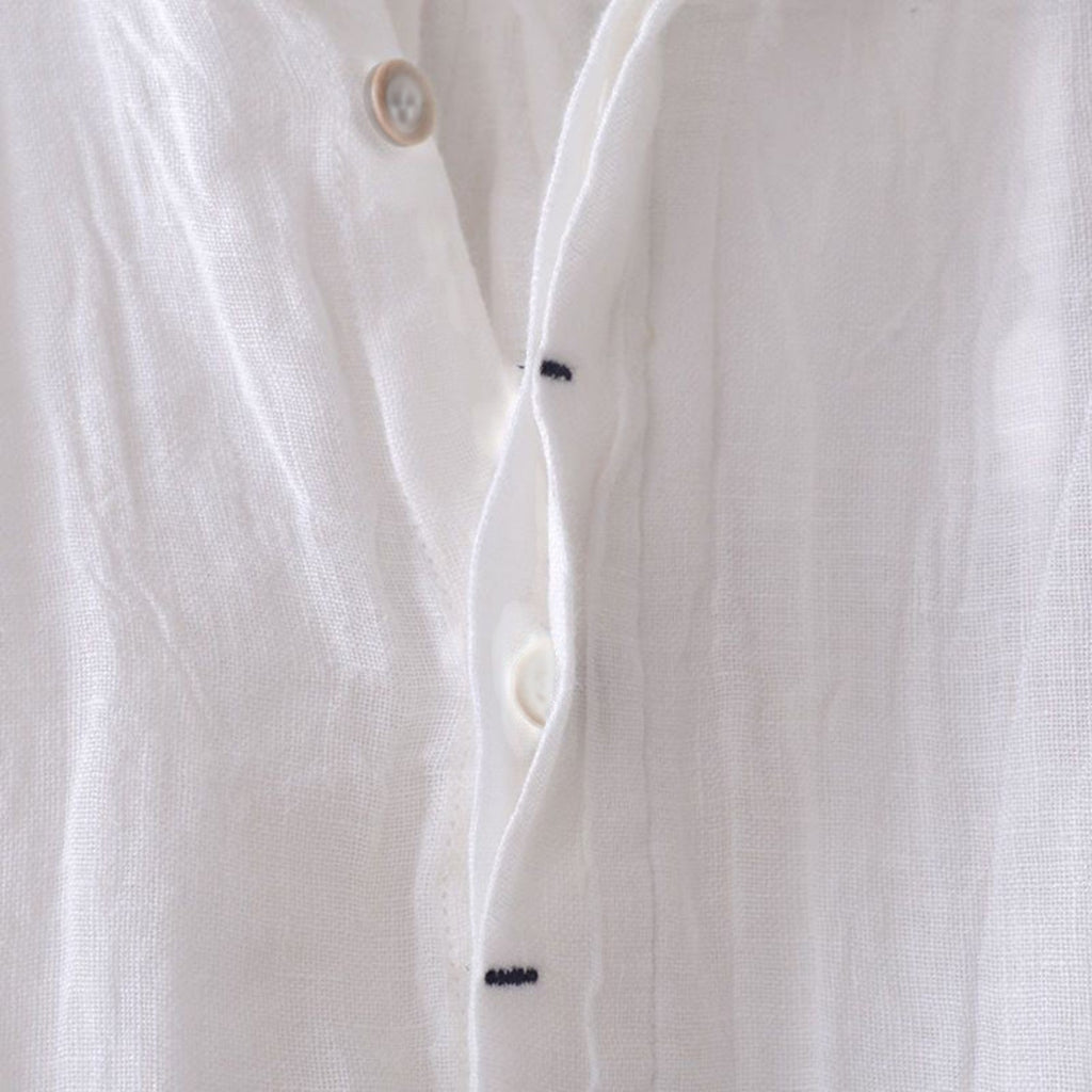 Monvaline | Men’s Linen Shirt Short Sleeve – Lightweight Summer Button Up