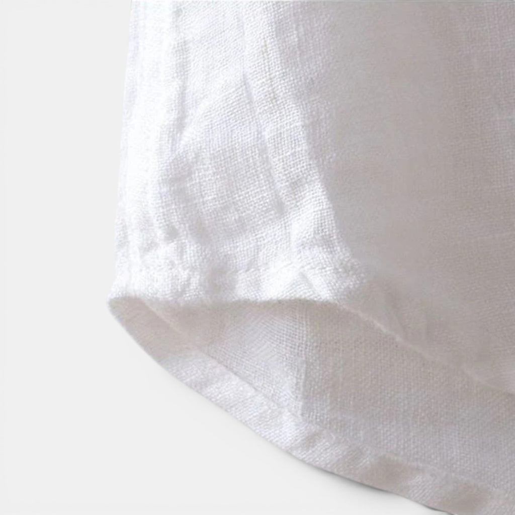 Monvaline | Men’s Linen Shirt Short Sleeve – Lightweight Summer Button Up