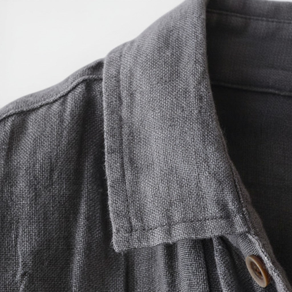 Monvaline | Men’s Linen Shirt Short Sleeve – Lightweight Summer Button Up