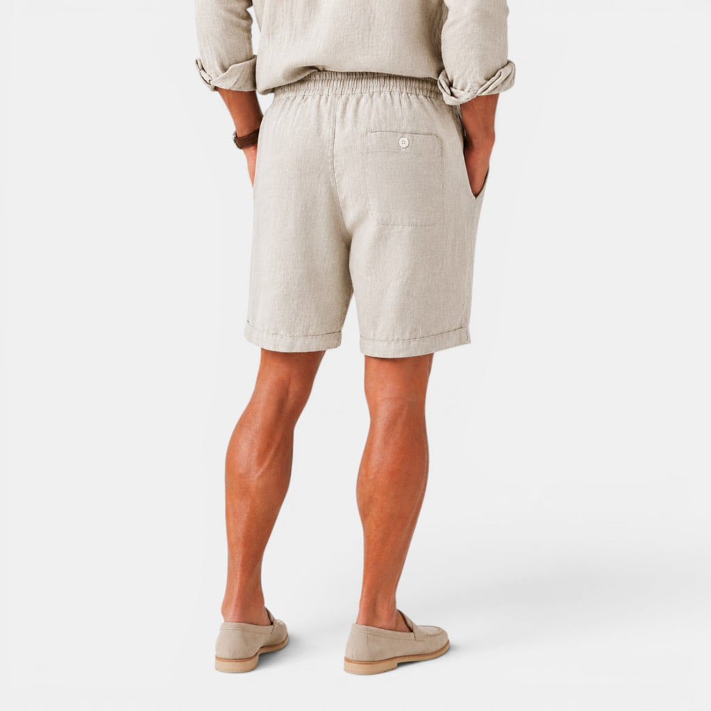 Monvaline | Men's Linen Shorts – Lightweight Breathable Summer Fit