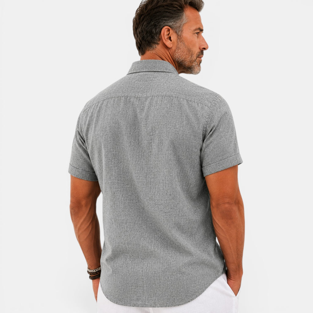 Monvaline | Men's Short Sleeve Summer Shirt – Breathable Comfort Fit