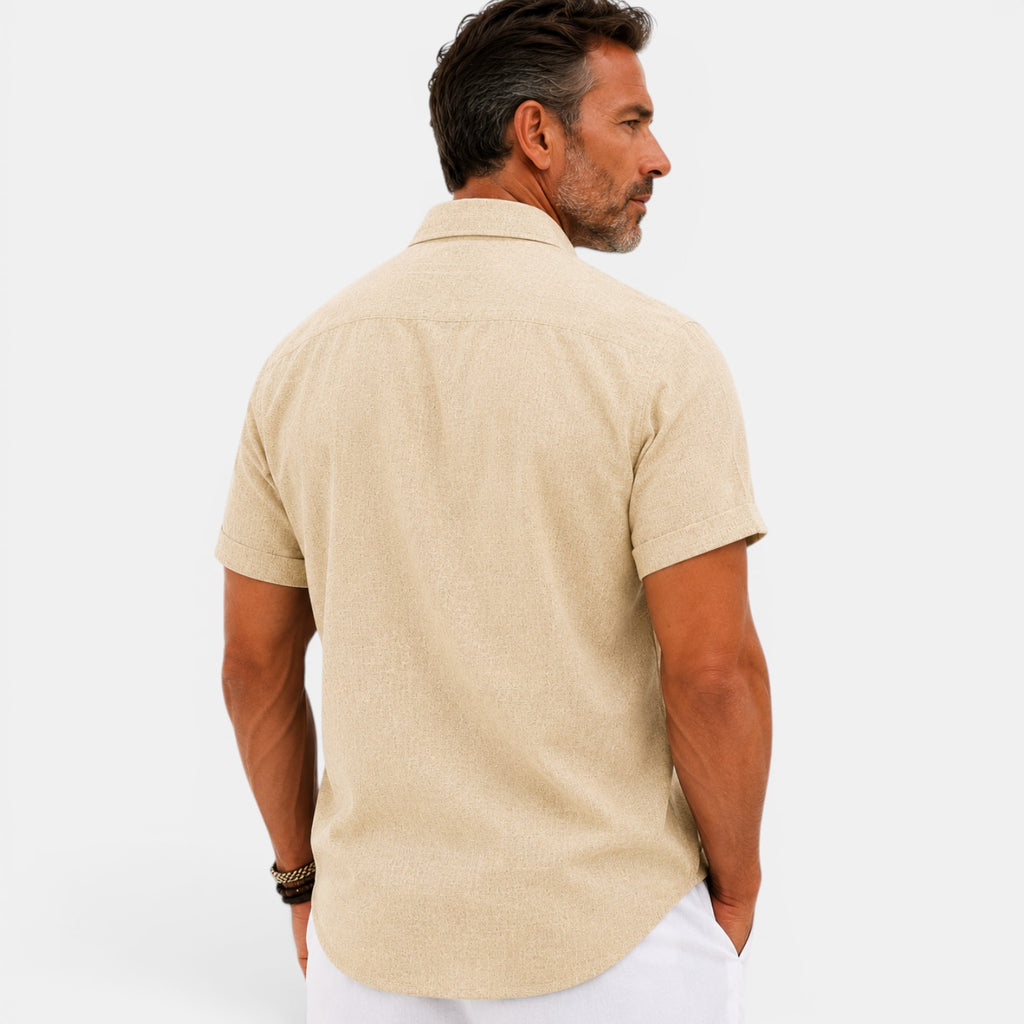 Monvaline | Men's Short Sleeve Summer Shirt – Breathable Comfort Fit