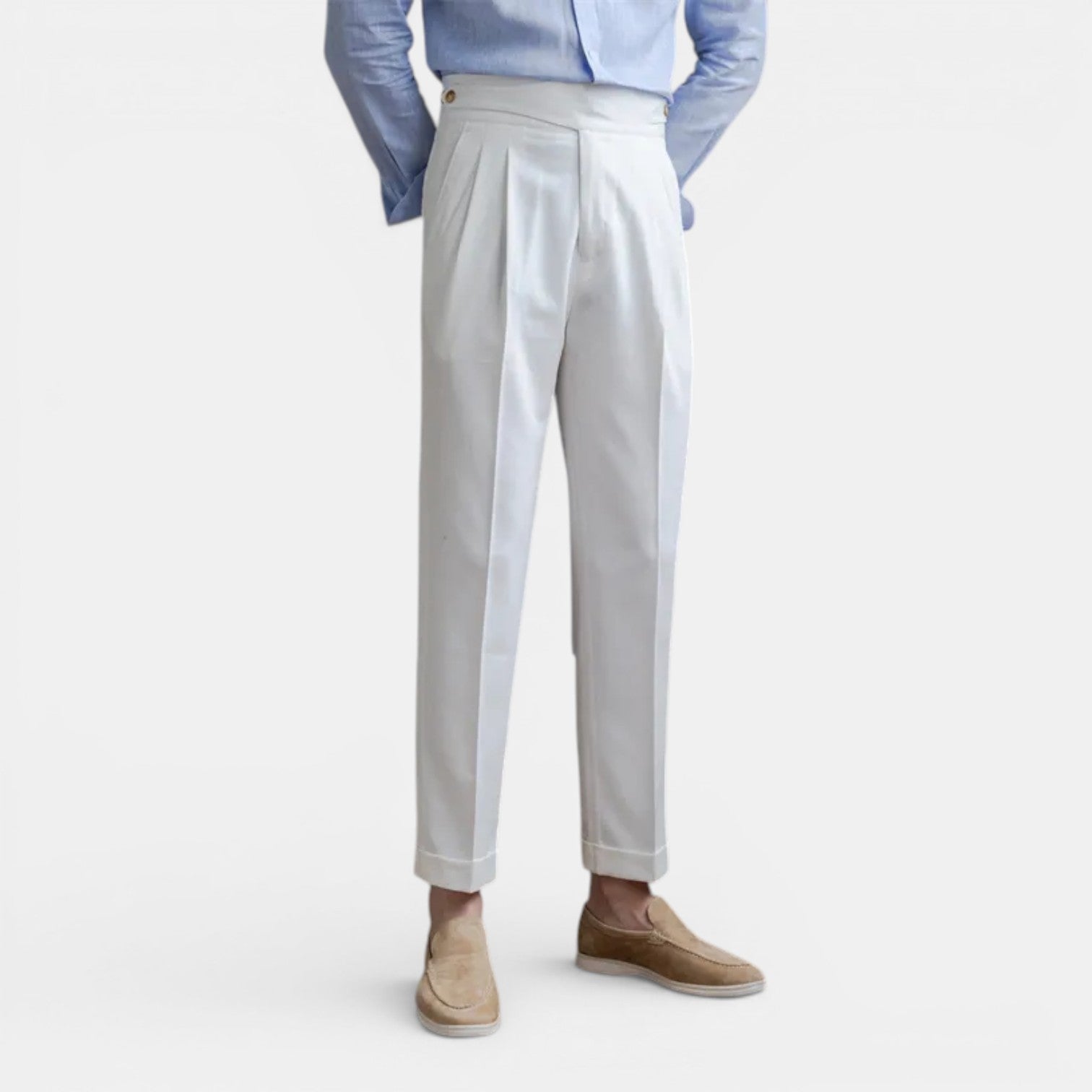Monvaline | Men’s Slim Fit Trousers Stretch Comfort Anti-Wrinkle