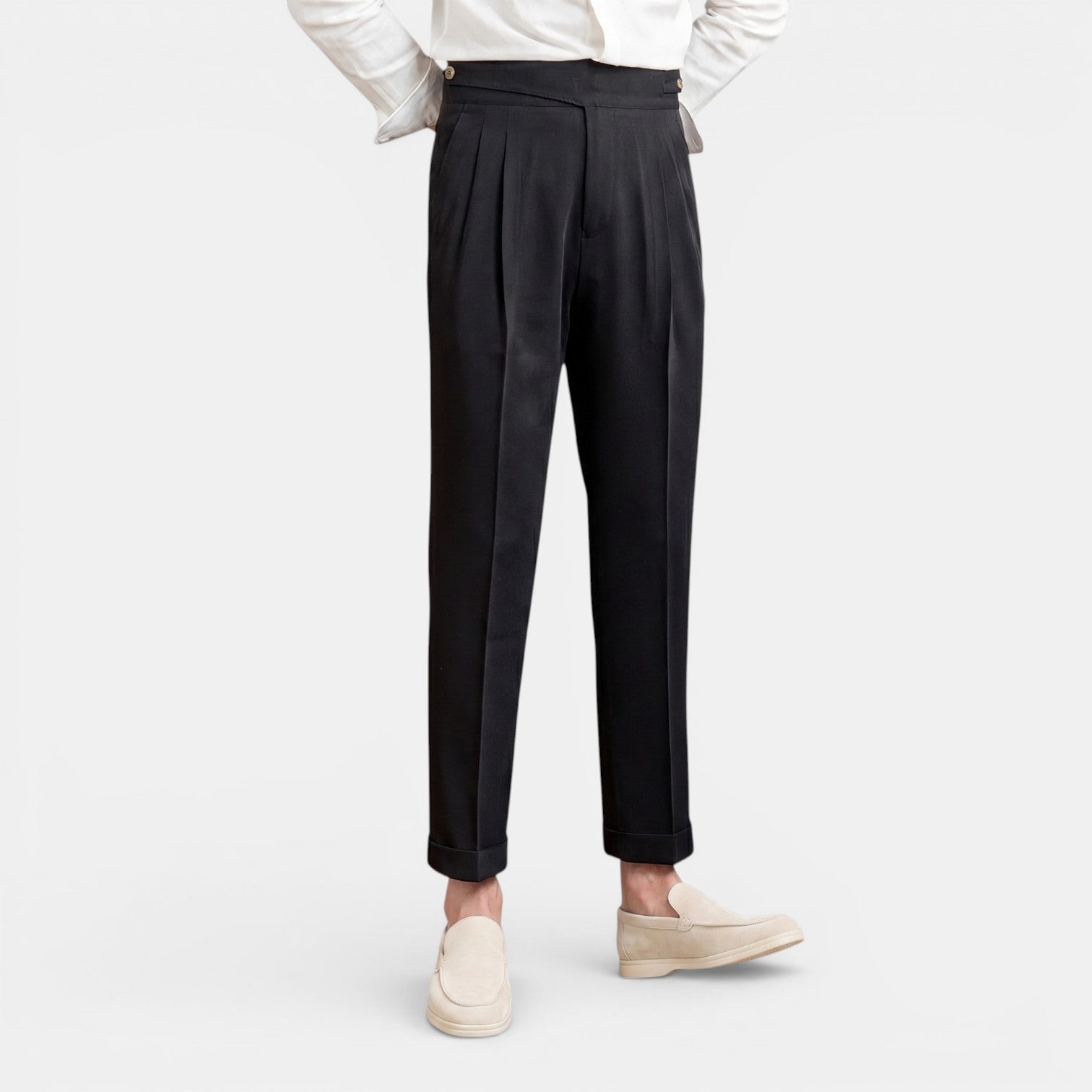 Monvaline | Men’s Slim Fit Trousers Stretch Comfort Anti-Wrinkle