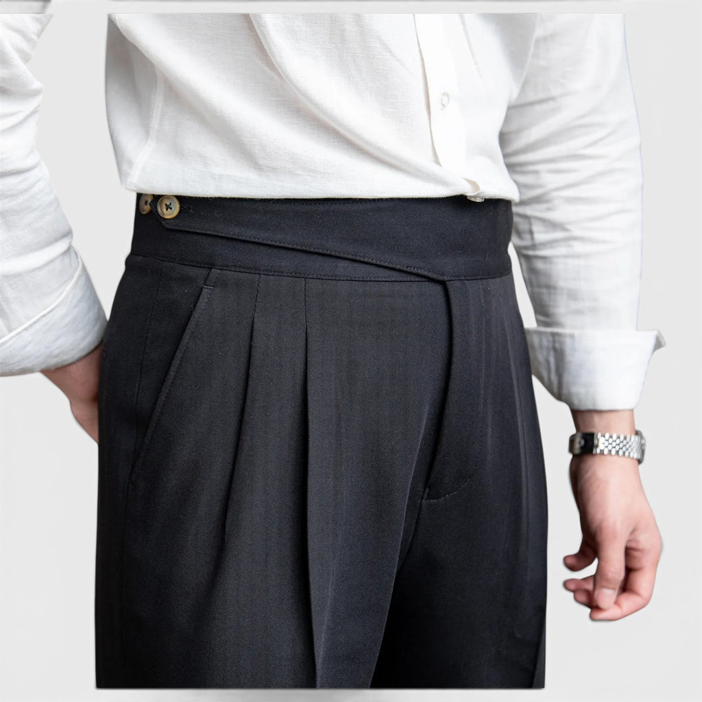 Monvaline | Men’s Slim Fit Trousers Stretch Comfort Anti-Wrinkle