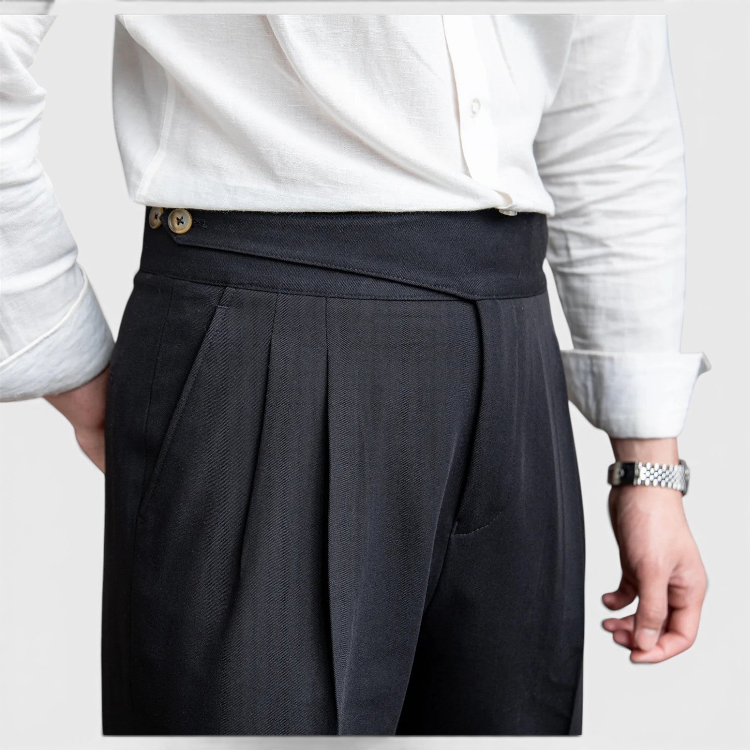 Monvaline | Men’s Slim Fit Trousers Stretch Comfort Anti-Wrinkle