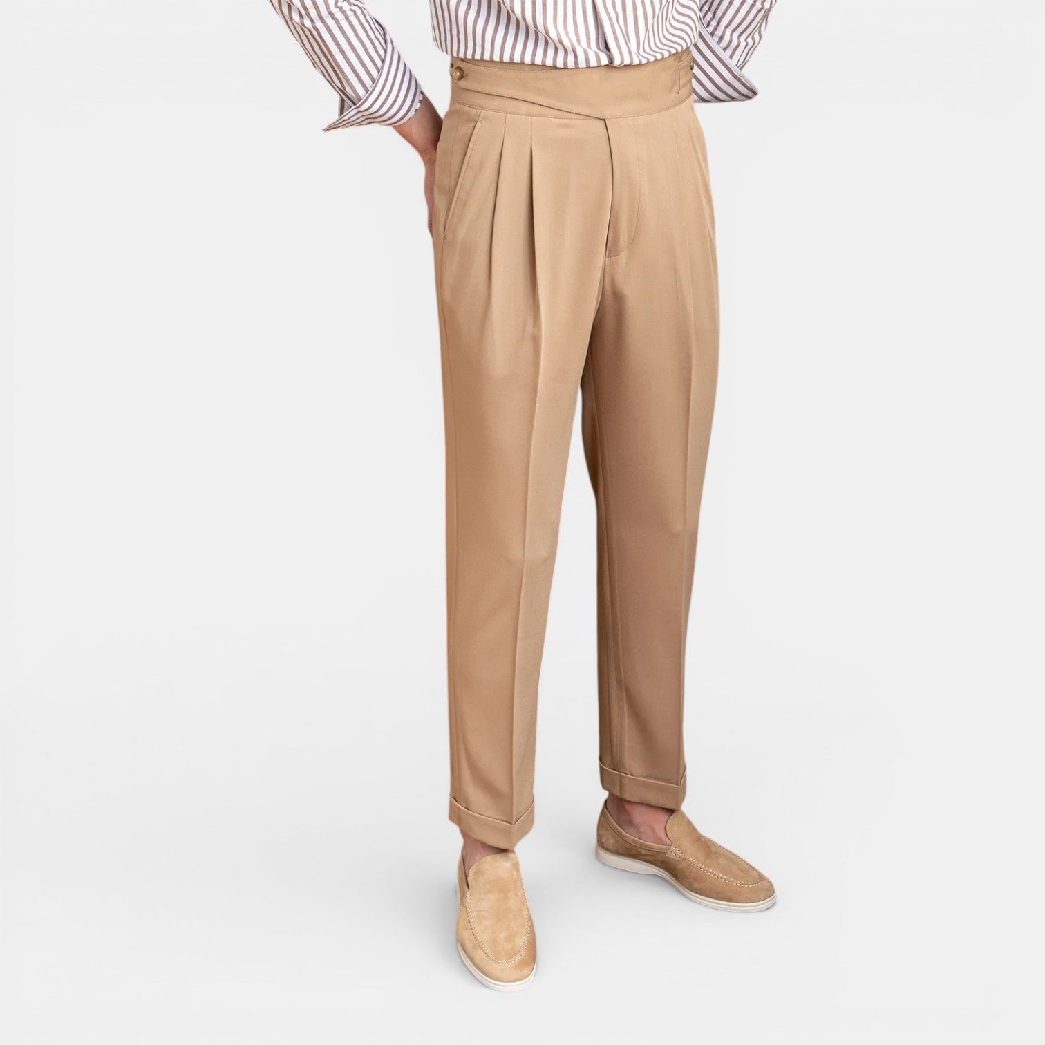 Monvaline | Men’s Slim Fit Trousers Stretch Comfort Anti-Wrinkle