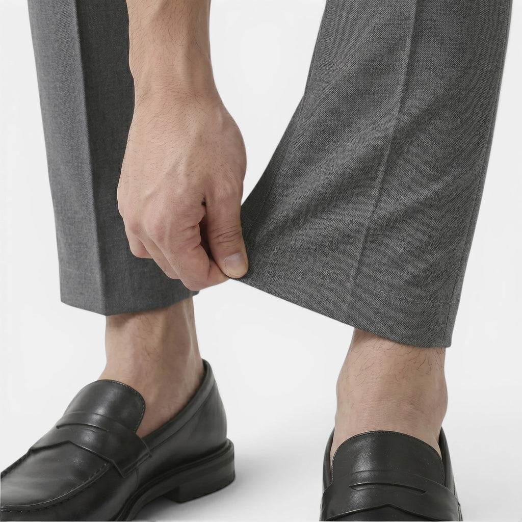 Monvaline | Men’s Stretch Trousers – Slim Fit Comfort Tailored Style