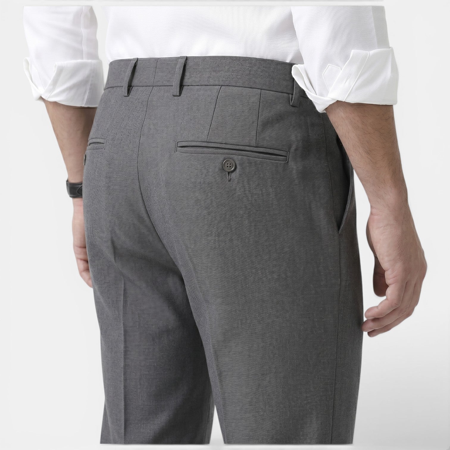 Monvaline | Men’s Stretch Trousers – Slim Fit Comfort Tailored Style